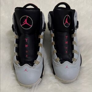 Jordan Sneakers in Black, Gray, and Pink